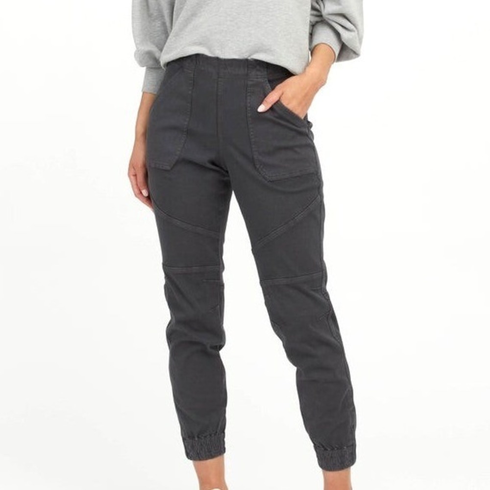 Spanx Utility Jogger Pants Womens Small Gray Moto Streetwear Gorpcore Minimalist